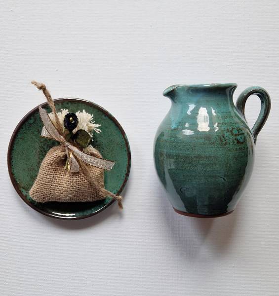 Mariage Champêtre - Sac Toile de jute et fleurs séchées - Dragées Rosière