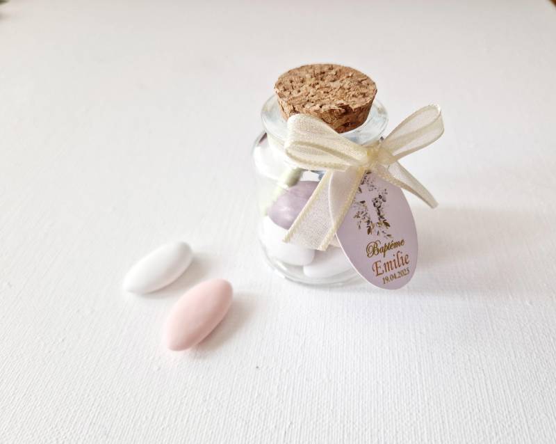 Dragées personnalisables pour la naissance d'une fille