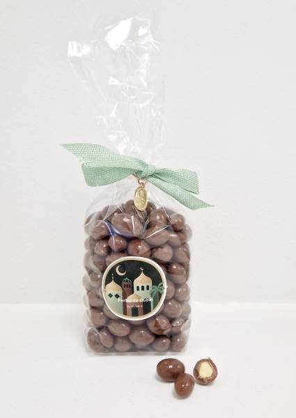 Sachet pistaches caramel et chocolat au lait gamme Dubaï