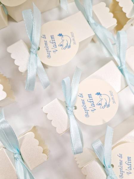 BAPTÊME - Dragées et Contenants pour Garçon