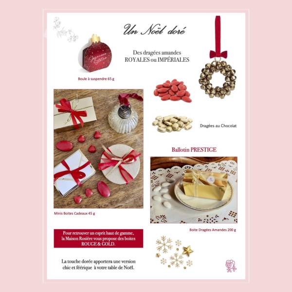 Collection de dragées et contenants pour NOEL